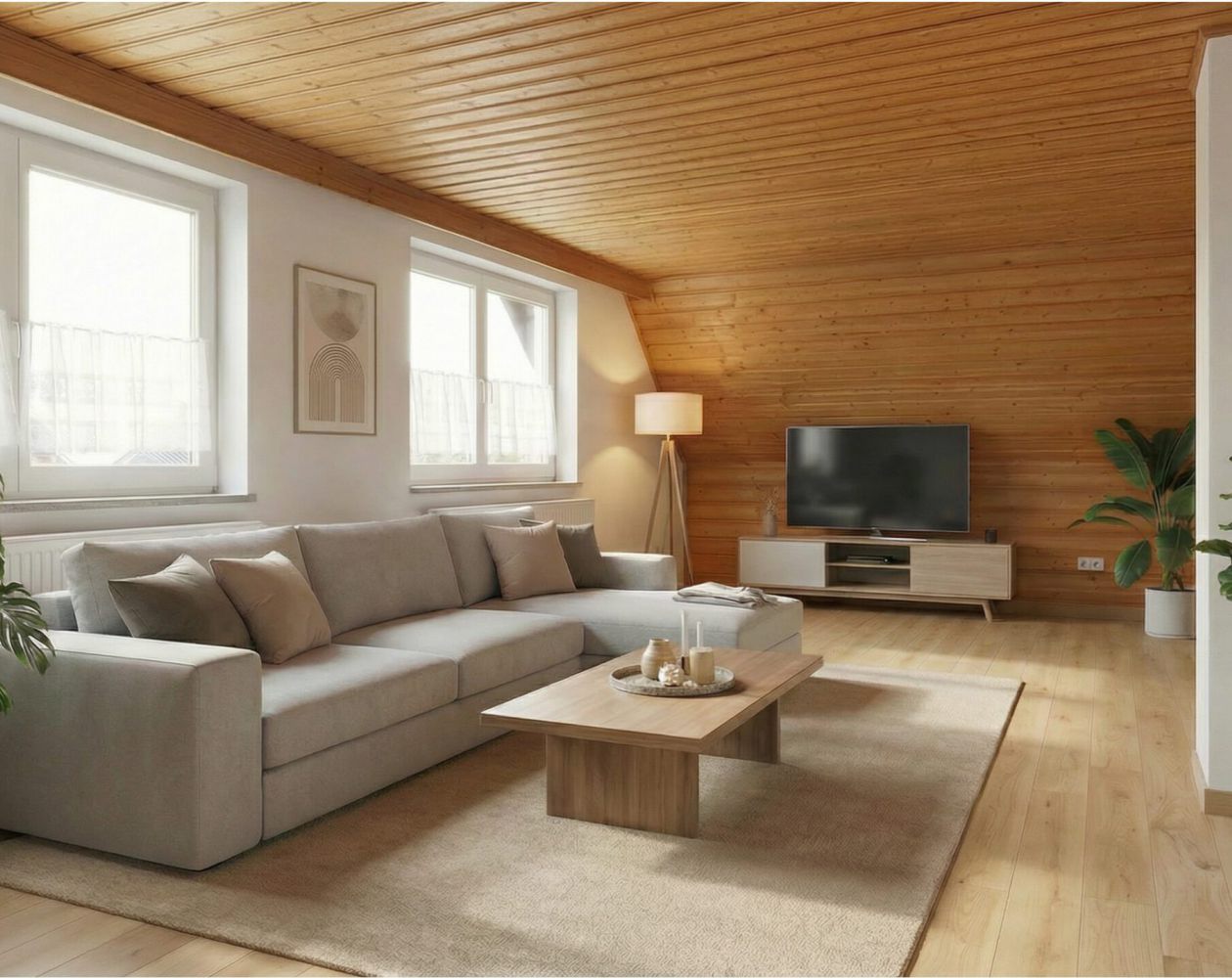 Wohnzimmer DG visualisiert